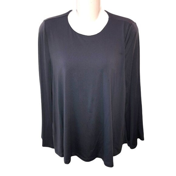 Susana Monaco Womens Medium Gray Long Sleeve Stretch T Shirt Tee Top Size M - Picture 1 of 10